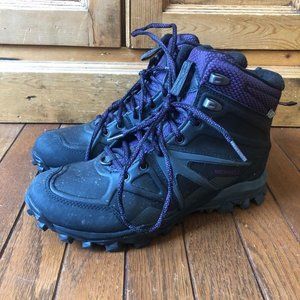 Merrell 7.5 Black Purple Insulated Hiking Boots